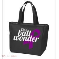 Funny Testicular Cancer Survivor Quote Saying Orchidectomy Tote Bag thumb 3