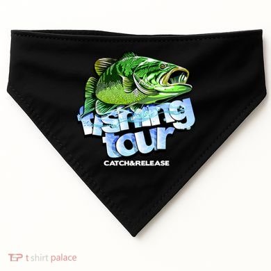 Fishing Tour Catch And Release USA-Made Doggie Bandana