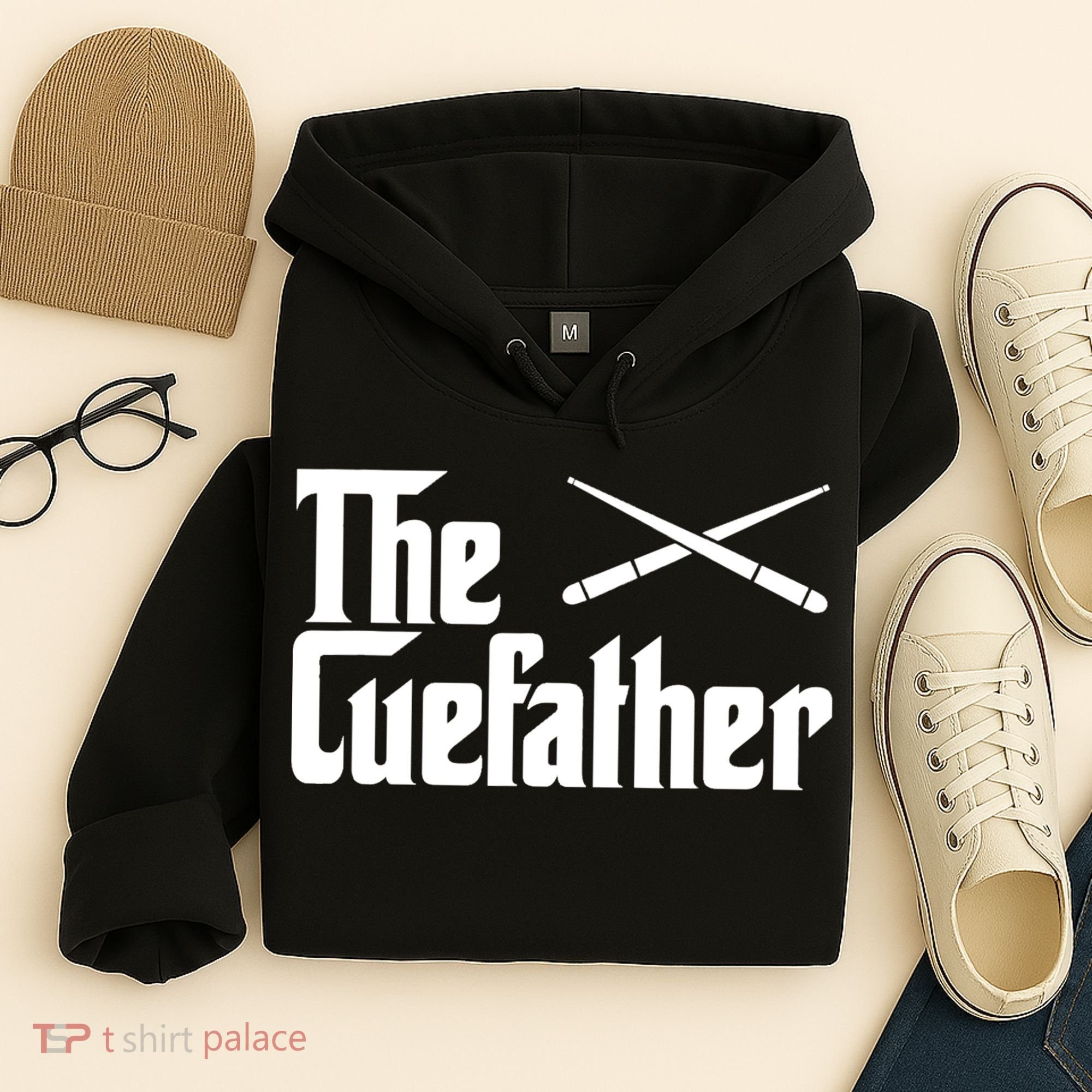 Funny The Cue Father Gift Funny Pool Billiards Player Gift Hoodie