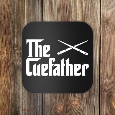 Funny The Cue Father Gift Funny Pool Billiards Player Gift Coaster
