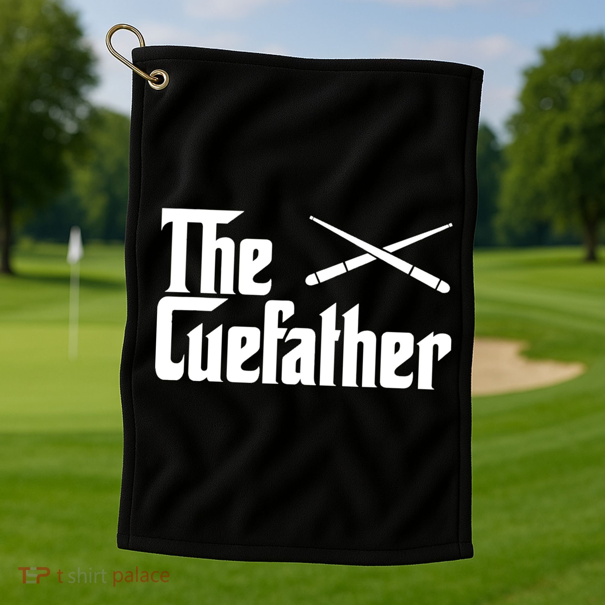 Funny The Cue Father Gift Funny Pool Billiards Player Gift Golf Towel