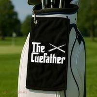 Funny The Cue Father Gift Funny Pool Billiards Player Gift Golf Towel thumb 2