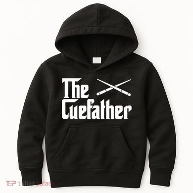 Funny The Cue Father Gift Funny Pool Billiards Player Gift Kids Hoodie
