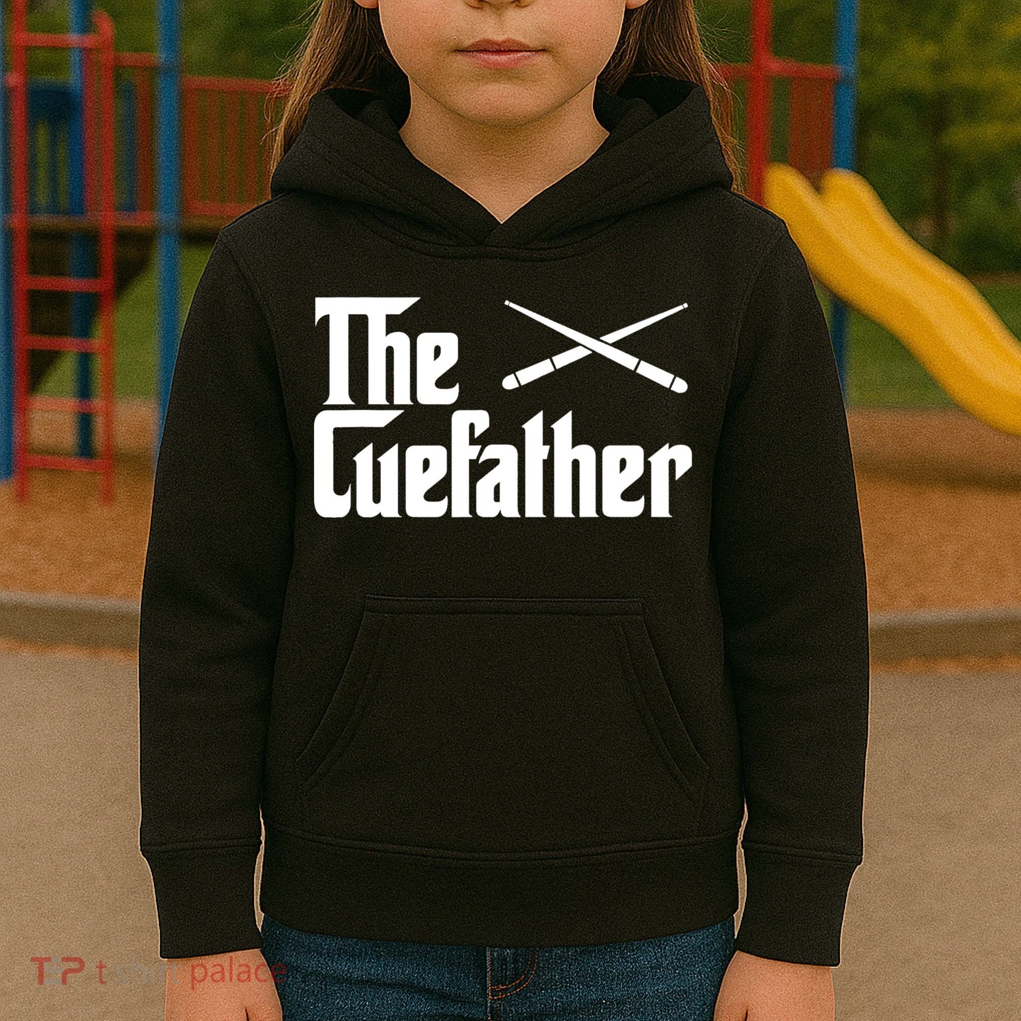 Funny The Cue Father Gift Funny Pool Billiards Player Gift Kids Hoodie