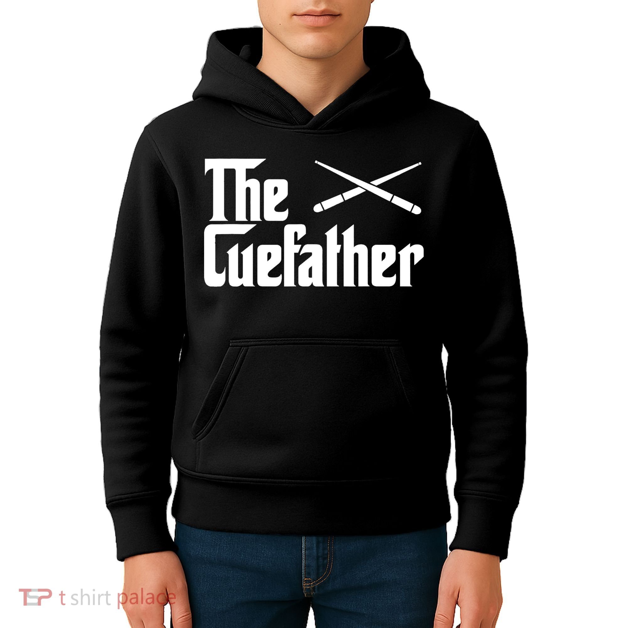 Funny The Cue Father Gift Funny Pool Billiards Player Gift Kids Hoodie