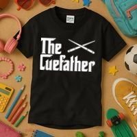 Funny The Cue Father Gift Funny Pool Billiards Player Gift Kids T-Shirt thumb 3