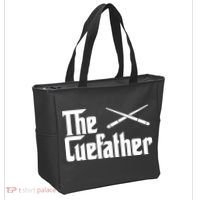 Funny The Cue Father Gift Funny Pool Billiards Player Gift Tote Bag thumb 2