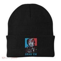 Funny Trump Cat Grab Em Cat Beanie thumb 0