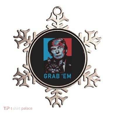 Funny Trump Cat Grab Em Cat Ornament