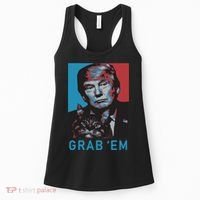 Funny Trump Cat Grab Em Cat Women's Tank Top thumb 0
