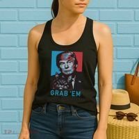 Funny Trump Cat Grab Em Cat Women's Tank Top thumb 2