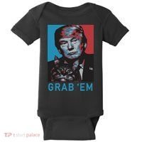 Funny Trump Cat Grab Em Cat Baby Bodysuit thumb 0