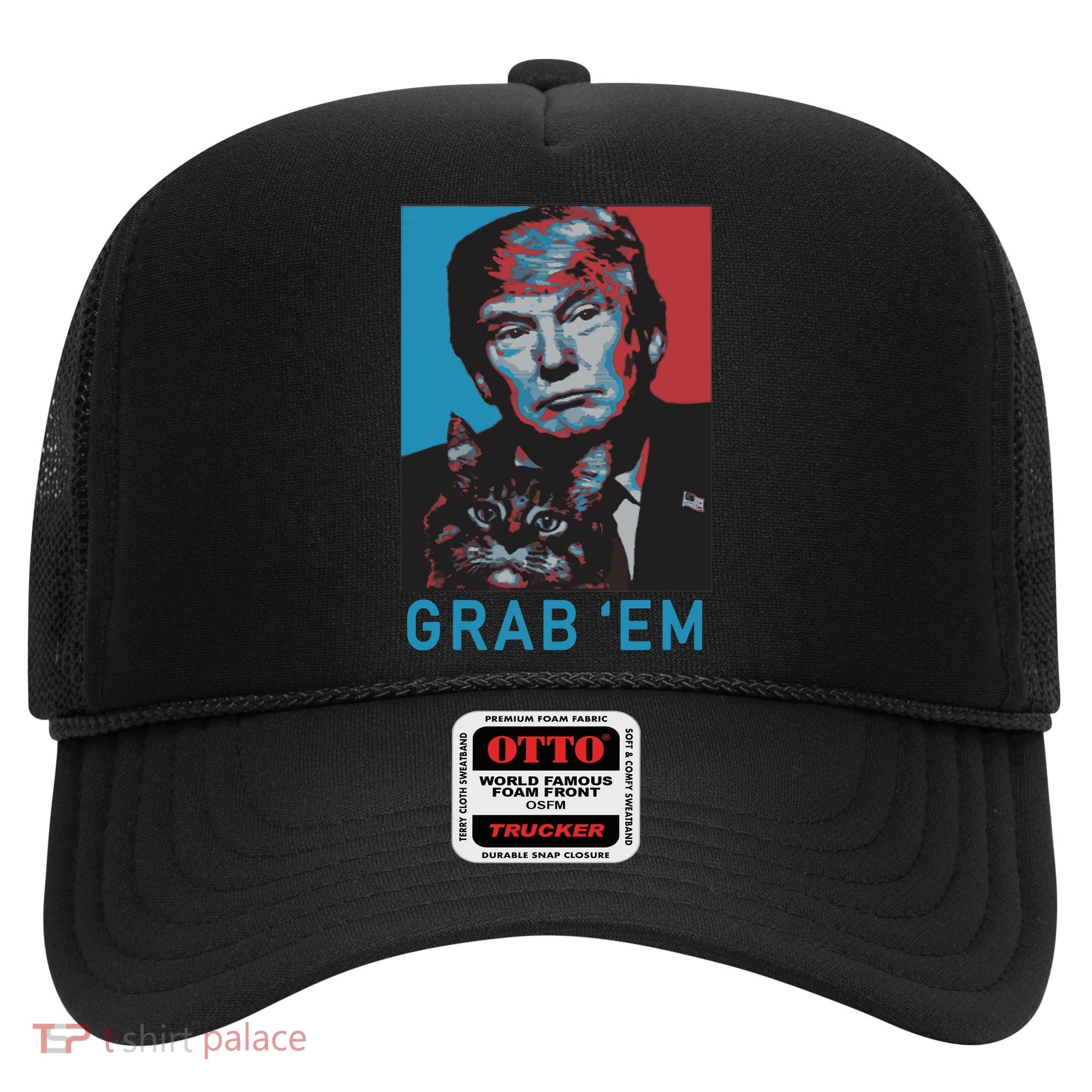 Funny Trump Cat Grab Em Cat Hat