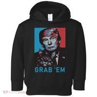 Funny Trump Cat Grab Em Cat Toddler Hoodie thumb 0
