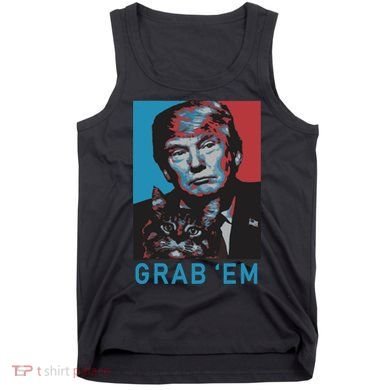 Funny Trump Cat Grab Em Cat Tank Top