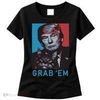 Funny Trump Cat Grab Em Cat Women's T-Shirt thumb 0