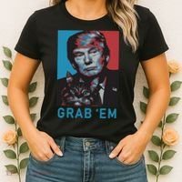 Funny Trump Cat Grab Em Cat Women's T-Shirt thumb 2