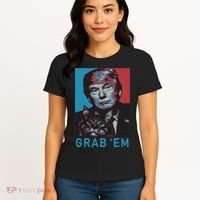 Funny Trump Cat Grab Em Cat Women's T-Shirt thumb 4