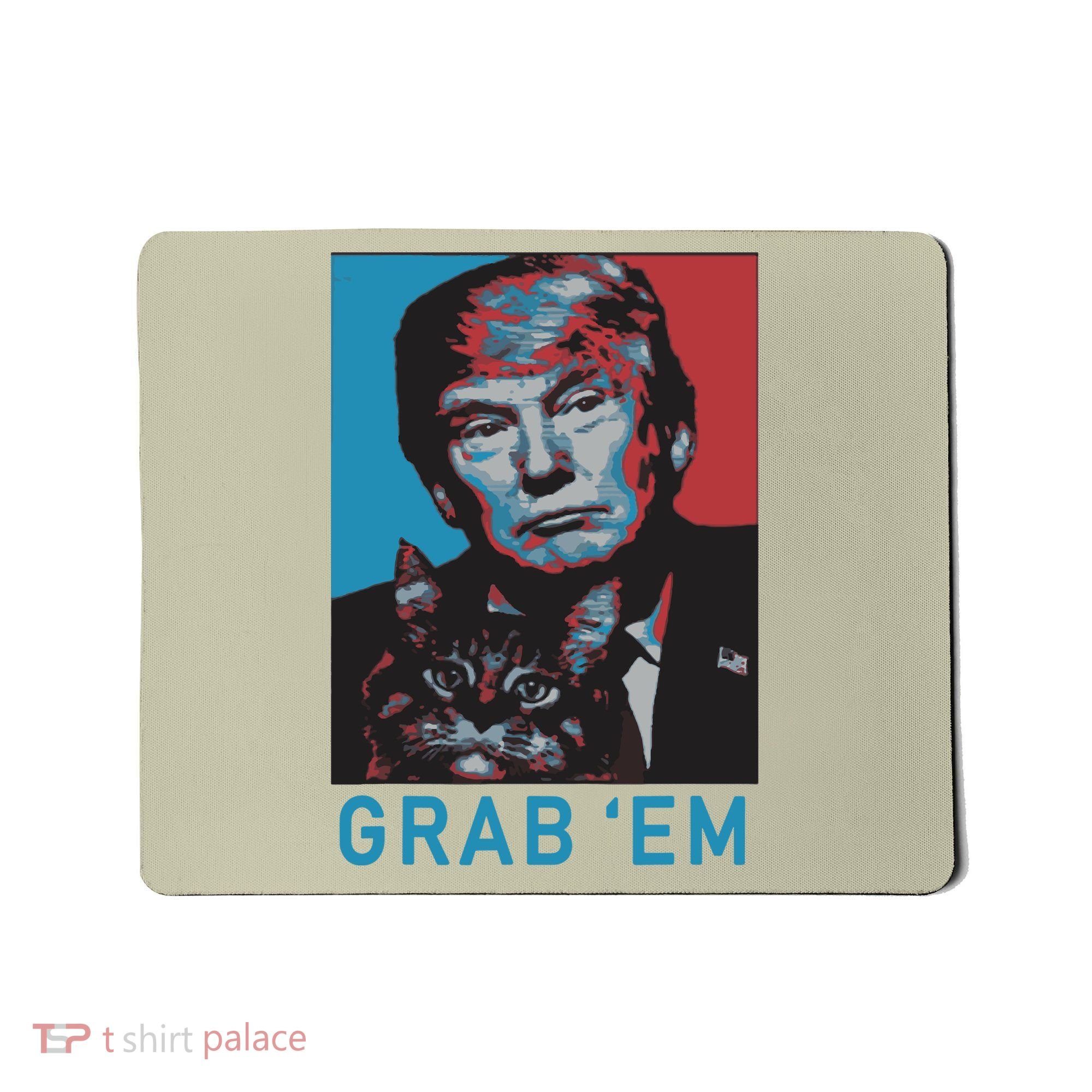 Funny Trump Cat Grab Em Cat Mousepad