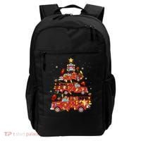 Fire Truck Christmas Tree Firefighter Xmas Fire Pajamas Gift Backpack thumb 0