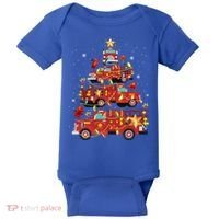 Fire Truck Christmas Tree Firefighter Xmas Fire Pajamas Gift Baby Bodysuit thumb 0