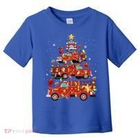 Fire Truck Christmas Tree Firefighter Xmas Fire Pajamas Gift Toddler T-Shirt thumb 0
