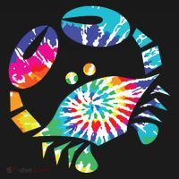 Fun Toy Crab Illustration Tie Dye Graphic Tee Backpack thumb 2