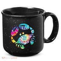 Fun Toy Crab Illustration Tie Dye Graphic Tee 15oz Campfire Ceramic Mug thumb 0