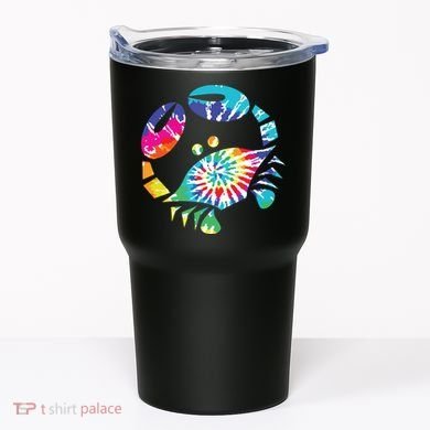 Fun Toy Crab Illustration Tie Dye Graphic Tee Tumbler