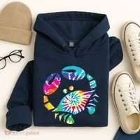 Fun Toy Crab Illustration Tie Dye Graphic Tee Hoodie thumb 4
