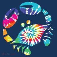 Fun Toy Crab Illustration Tie Dye Graphic Tee Hoodie thumb 7