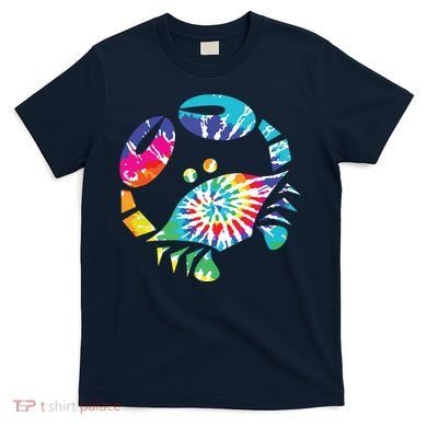 Fun Toy Crab Illustration Tie Dye Graphic Tee T-Shirt