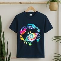 Fun Toy Crab Illustration Tie Dye Graphic Tee T-Shirt thumb 2