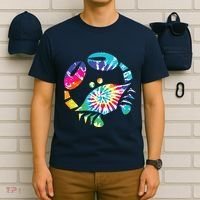 Fun Toy Crab Illustration Tie Dye Graphic Tee T-Shirt thumb 6