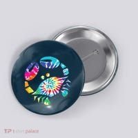 Fun Toy Crab Illustration Tie Dye Graphic Tee Button thumb 0