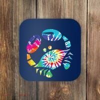 Fun Toy Crab Illustration Tie Dye Graphic Tee Coaster thumb 0