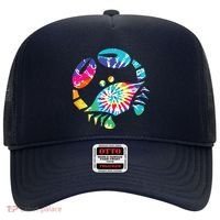 Fun Toy Crab Illustration Tie Dye Graphic Tee Hat thumb 0