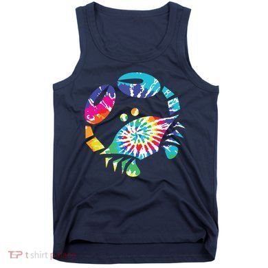 Fun Toy Crab Illustration Tie Dye Graphic Tee Tank Top