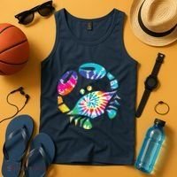 Fun Toy Crab Illustration Tie Dye Graphic Tee Tank Top thumb 4