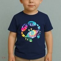 Fun Toy Crab Illustration Tie Dye Graphic Tee Toddler T-Shirt thumb 2