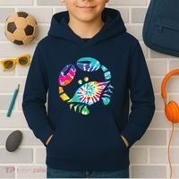 Fun Toy Crab Illustration Tie Dye Graphic Tee Kids Hoodie thumb 2