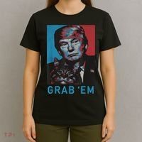Funny Trump Cat Grab' Em Vintage Retro Trump Gift T-Shirt thumb 4