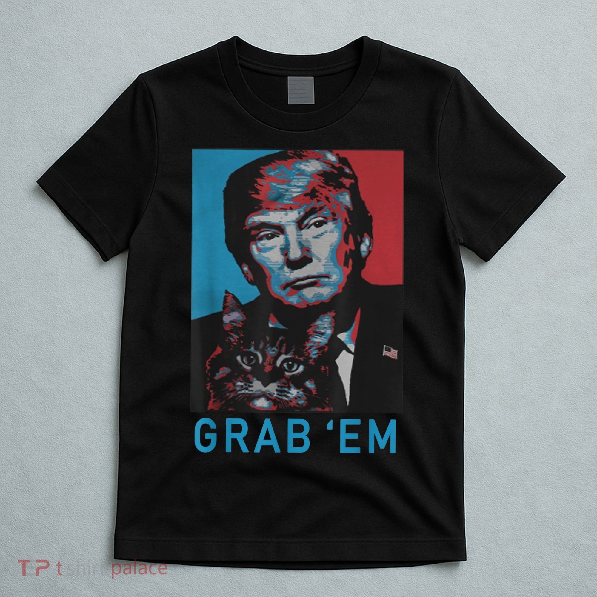 Funny Trump Cat Grab' Em Vintage Retro Trump Gift T-Shirt