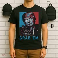 Funny Trump Cat Grab' Em Vintage Retro Trump Gift T-Shirt thumb 6