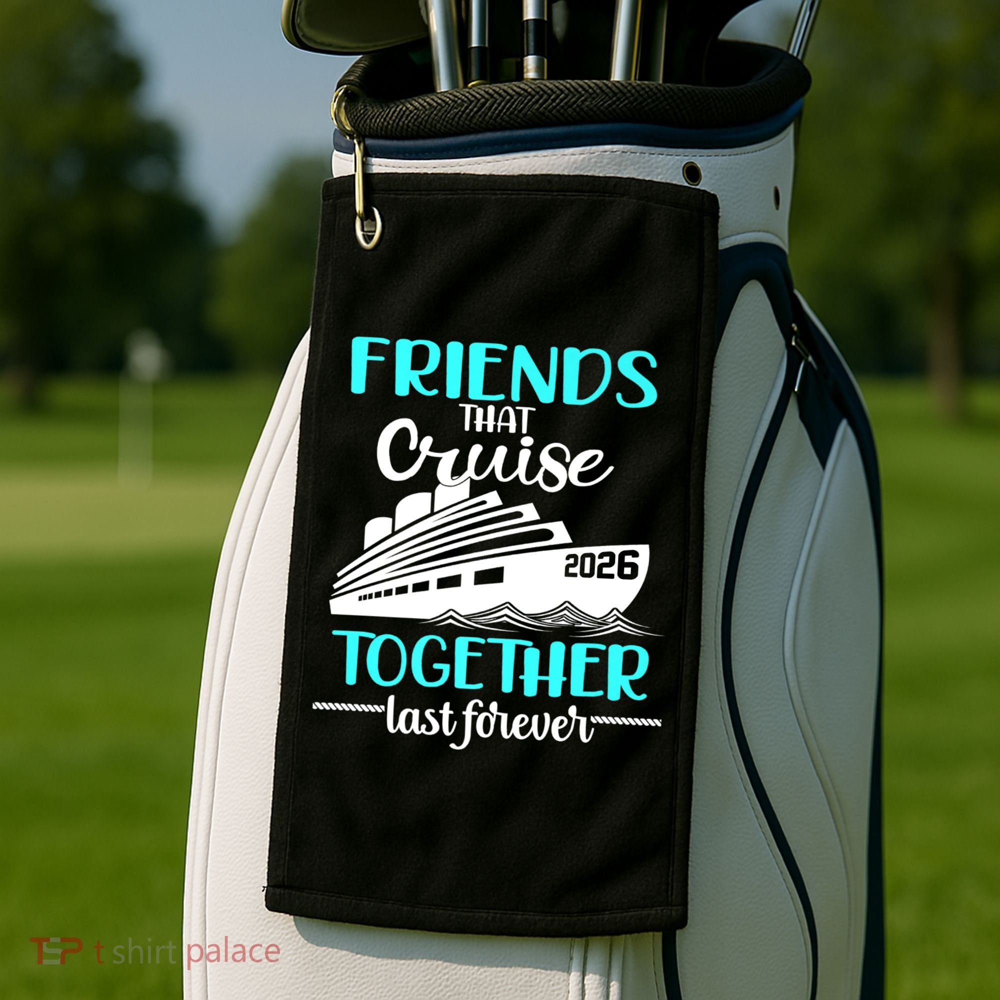 Friends That Cruise Together Last Forever 2026 Vacation Golf Towel