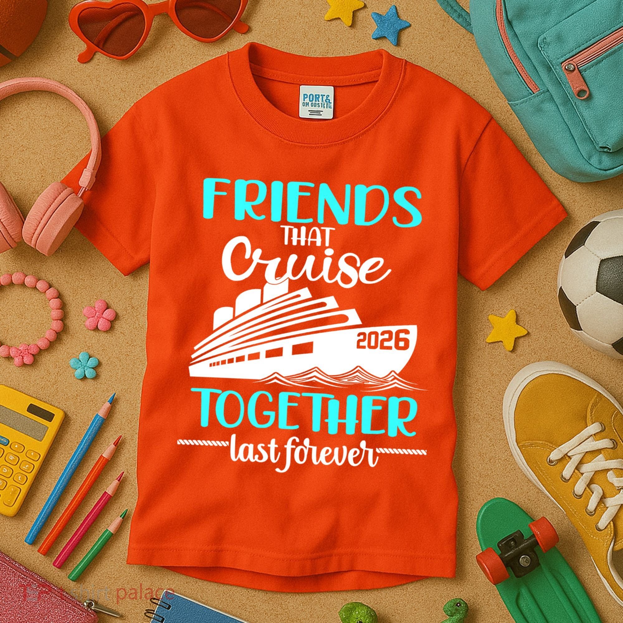 Friends That Cruise Together Last Forever 2026 Vacation Kids T-Shirt