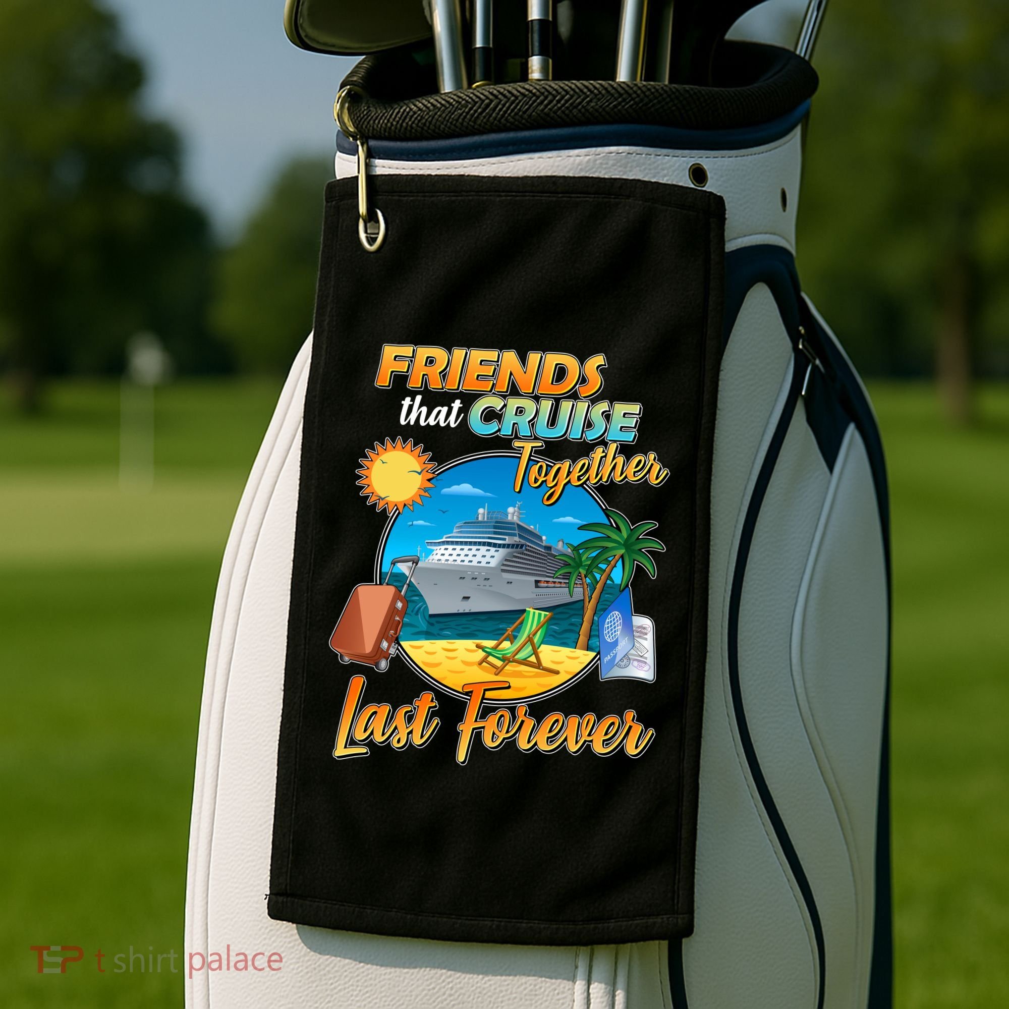 Friends That Cruise Together Last Forever Golf Towel