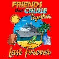 Friends That Cruise Together Last Forever Santa Hat thumb 1