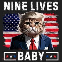 Funny Trump Cat 9 Lives Baby Nine Lives Cat Tumbler thumb 3