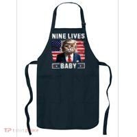 Funny Trump Cat 9 Lives Baby Nine Lives Cat Apron thumb 0